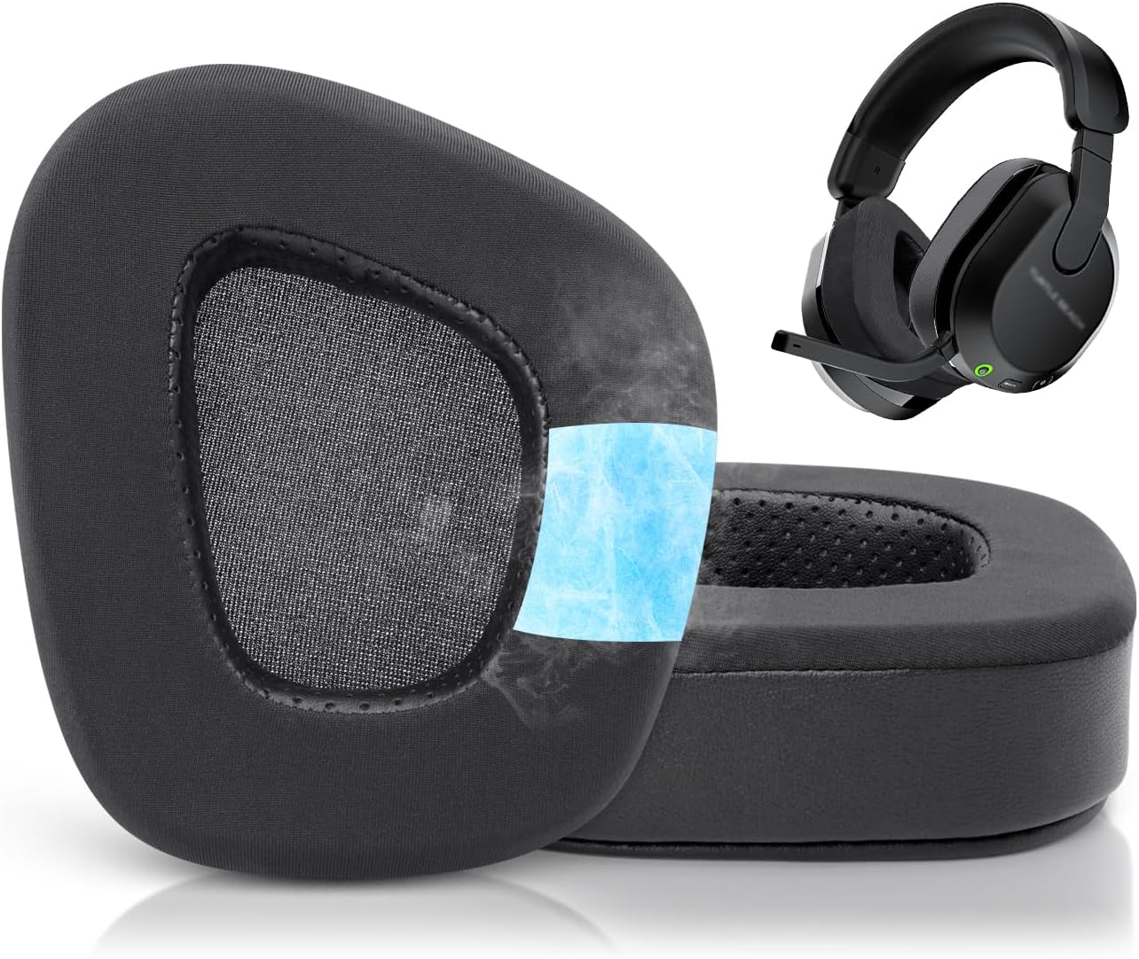 GVOEARS Cooling-Gel Ear Pads Cushions Replacement for Turtle Beach Stealth 600 Gen 2 USB/MAX, 600 Gen3 PC/PS/XB, 500 XB Wireless Headset, Earpads with Noise Isolation Foam - Black