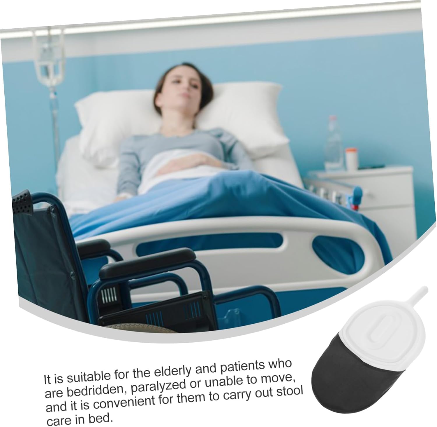 Lidded Bed Pan for Elderly Disabled Portable Urinal with Ergonomic Design Easy to Clean Compact Stackable for Optimal Comfort for Bedridden Patients and Home Care