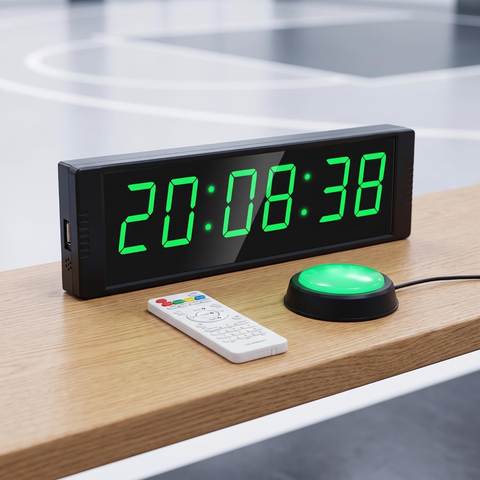 Milageto Timer Conta Rovescia Digitale, Color to 3, Sportivo | Timer da Palestra con Telecomando, Multifunzione, Cronometro Sportivo con Pulsante, per Casa, Sportivi