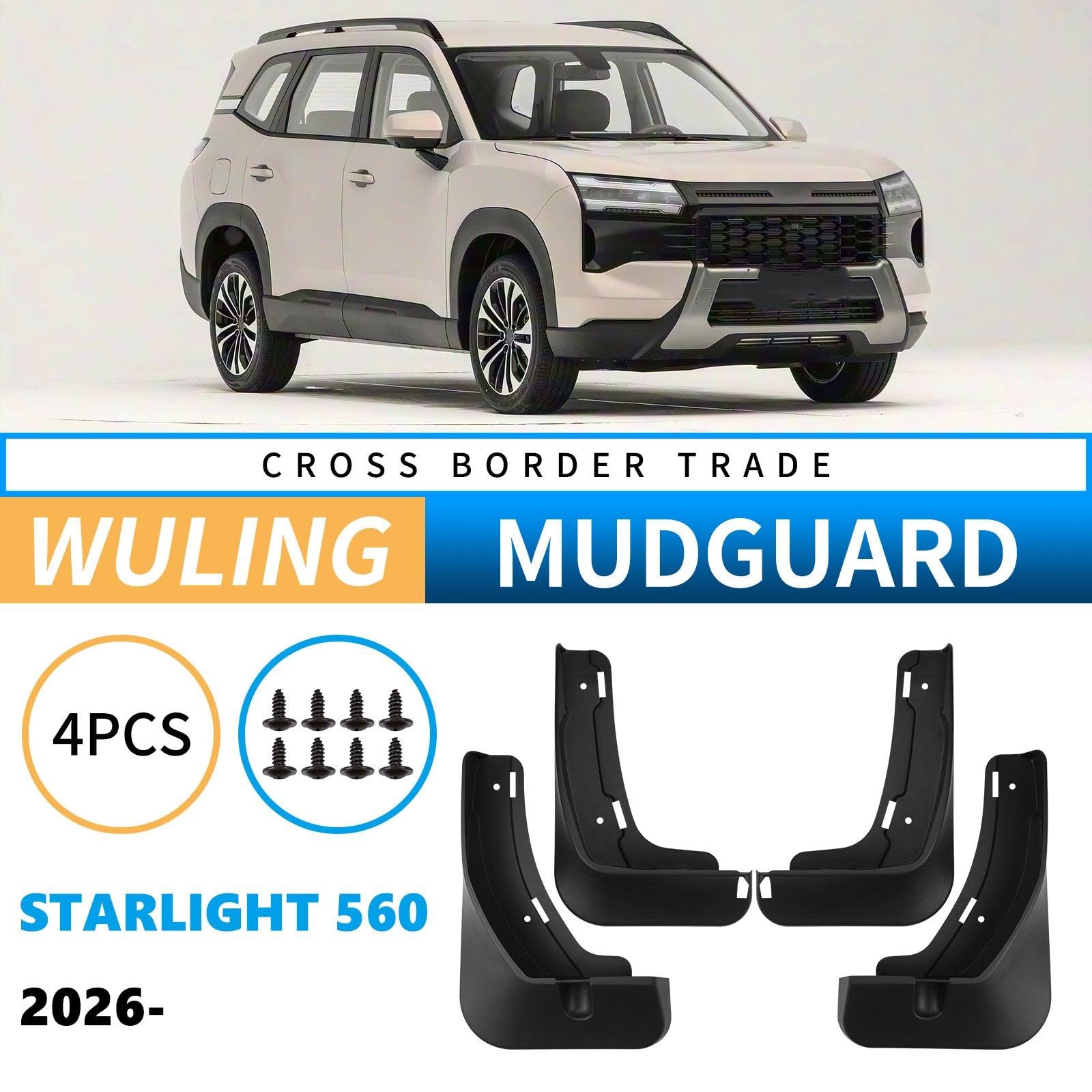 4 Stück Auto Schmutzfänger für Starlight 560 2026, Vorne Hinten Kratzfest Spritzschutz Kotflügel Protection Zubehör