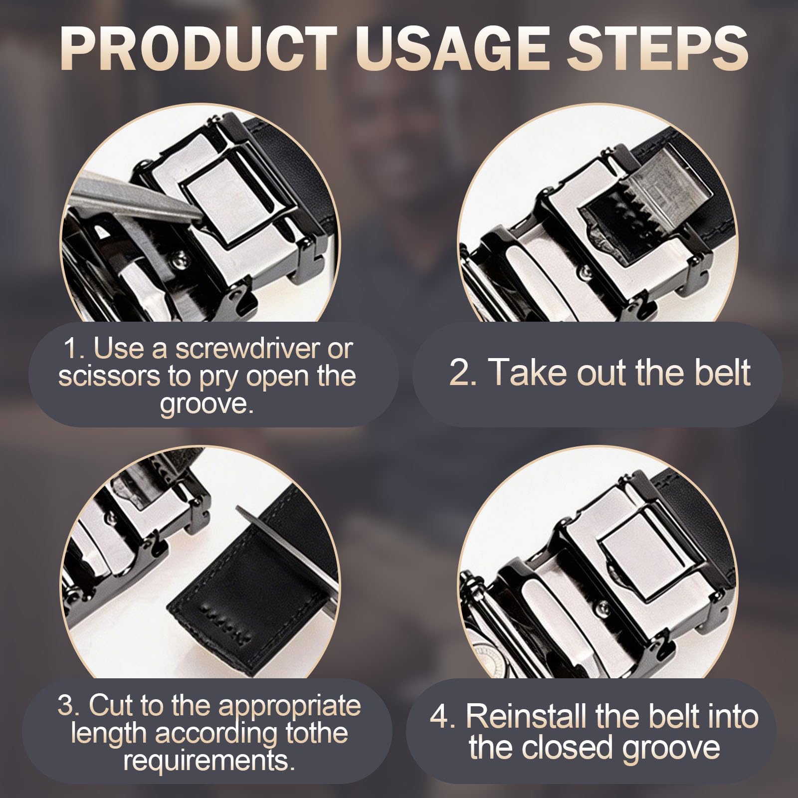 TINA.WIN 3 StüCk GüRtelschnalle Herren 40mm GüRtelschnallen Ratschen Automatik GüRtelschnalle Metall Wechselbare Belt Buckle FüR Jeans, Chino & Anzug Moderne GüRtelschnalle