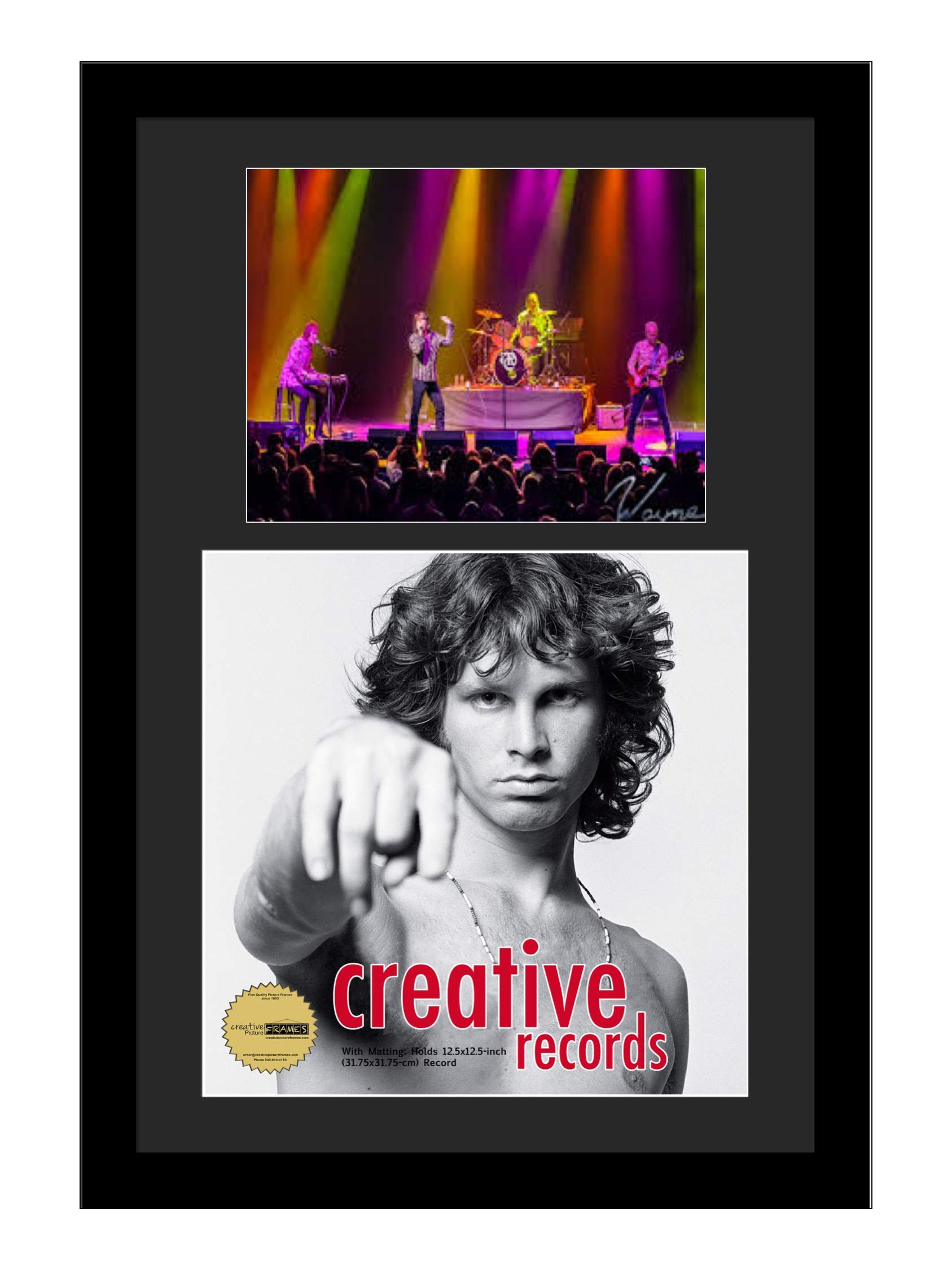 Creative Picture Frames 8' x 10' Photo Concert Frame with Black Matting Displays...