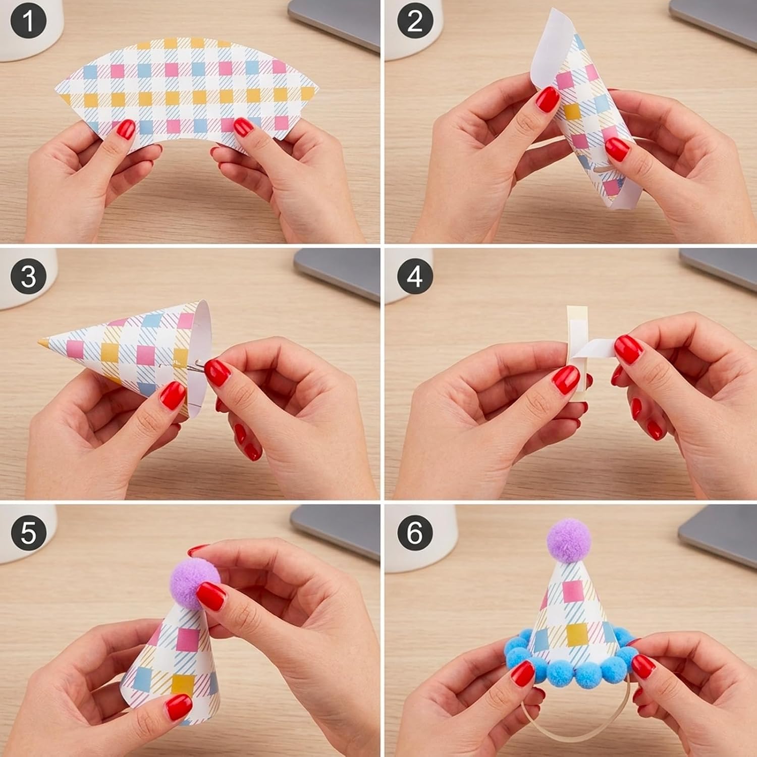12Pcs Mini Party Hats for Stuffed Animals, Party Hats for Stuffed Animals, for Cat Dog Pet Birthday Decoration