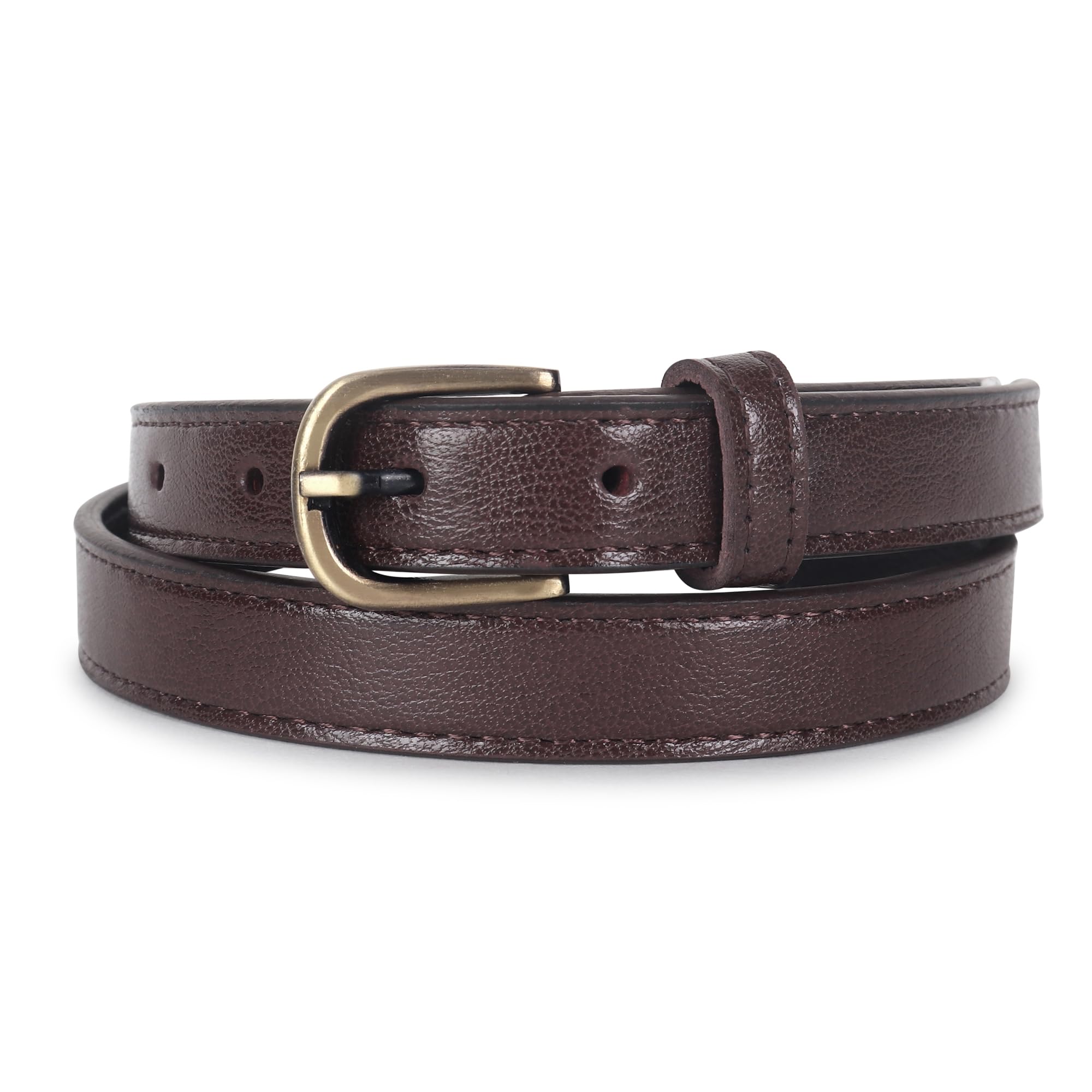Brown Vegan Leather Women's Belt-image-31