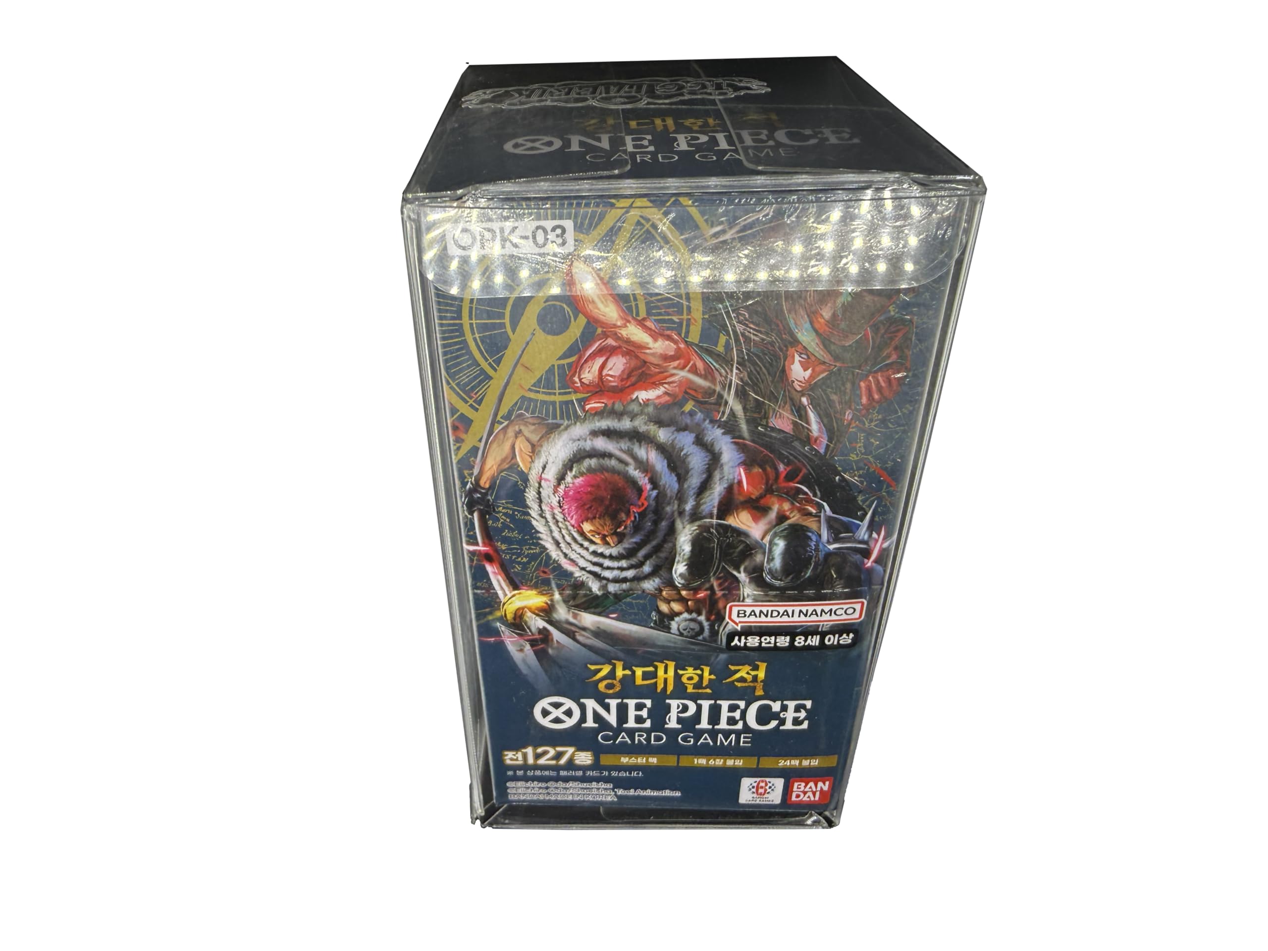 One Piece Original Korean Sealed Booster Box OP TCG (OP03 Booster Box Pillars of Strength Booster Box Display Factory Sealed for OP03 One Piece TCG Korean (24 Packs))