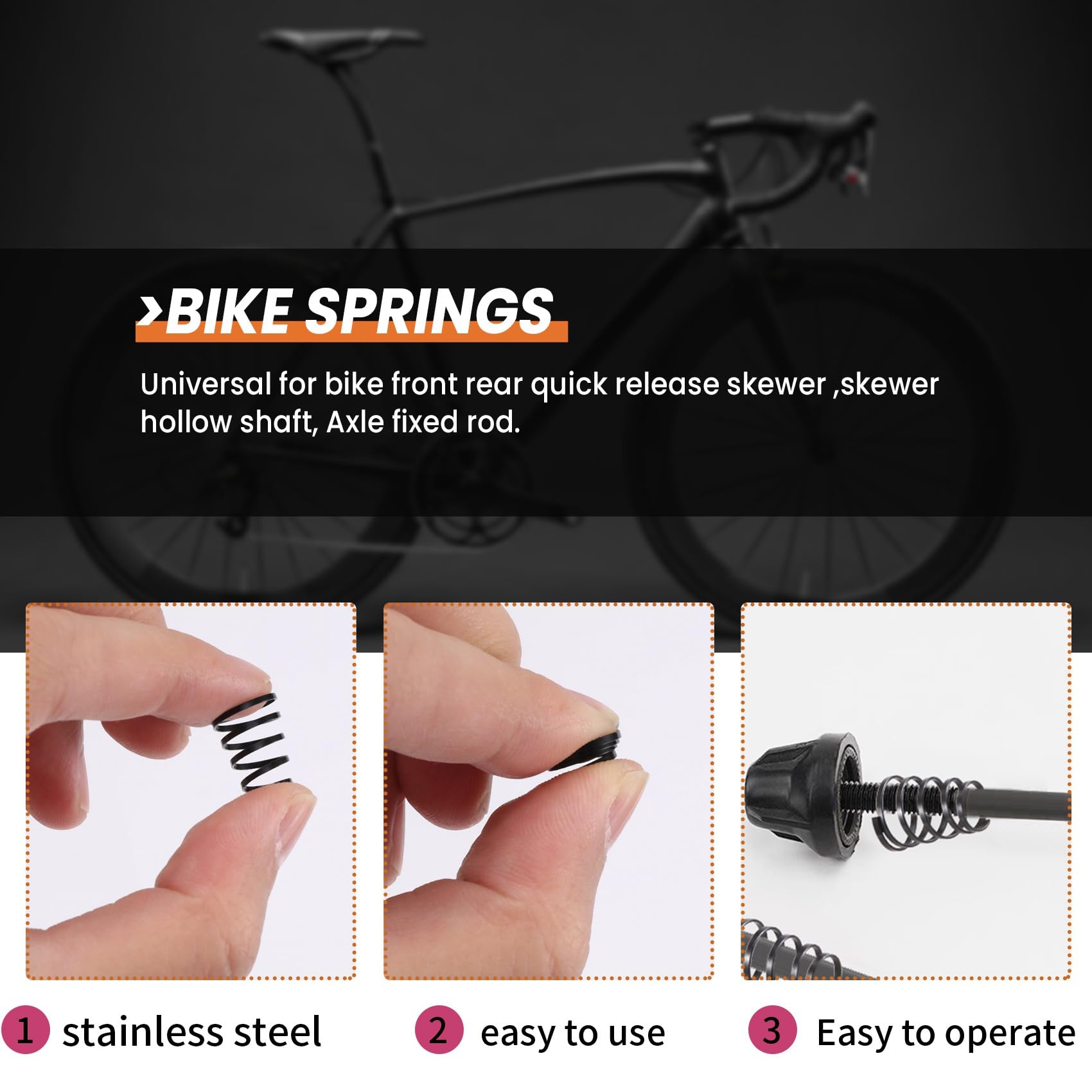 10x Edelstahl Schnellspanner Federn - Fahrrad Schnellspanner Zubehör