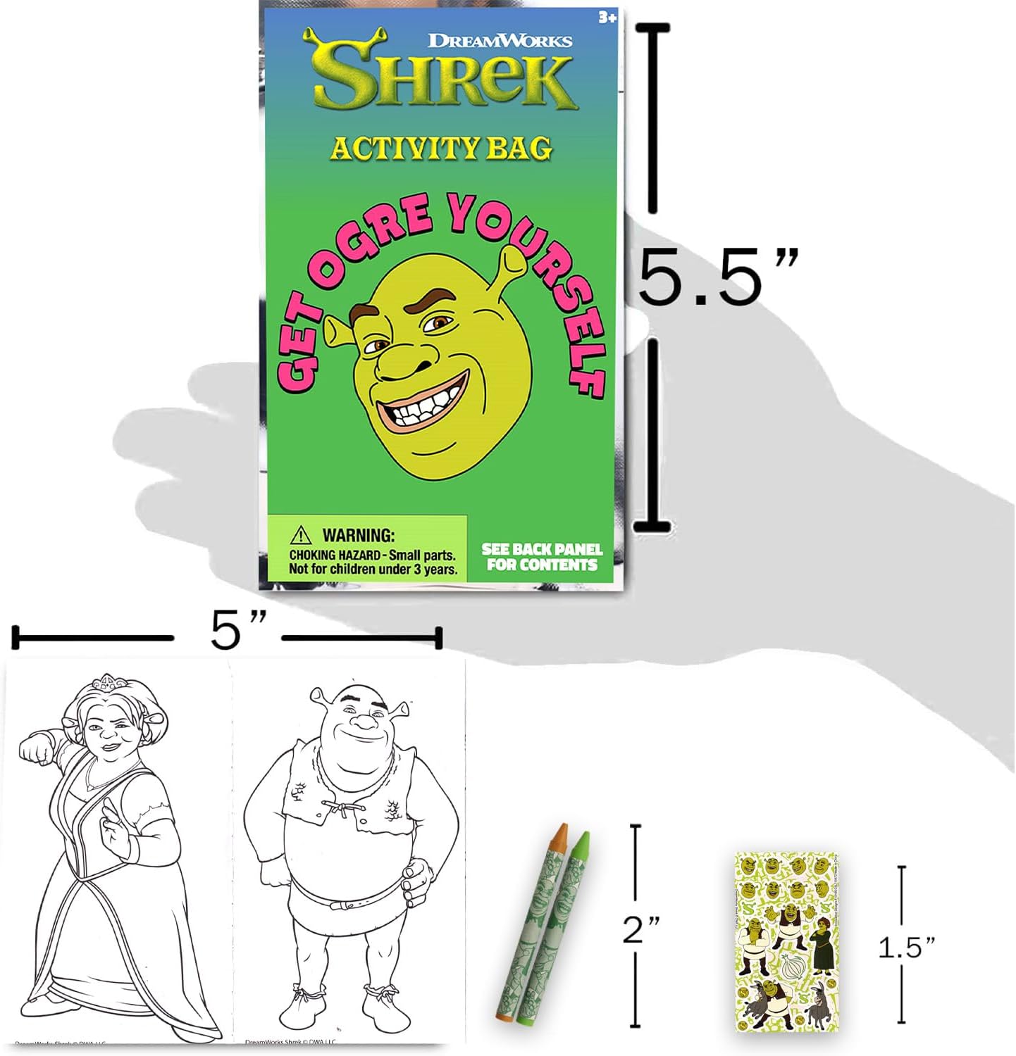 Shrek Party Favors for Kids Bundle - 8 Pc Mini Activity Packs image 3