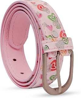 trysco® GIRLS, KIDS Glittering Hearts Faux Leather Belt for Jeans,Pants, Dresses, (WAIST 22"-26") Price In India