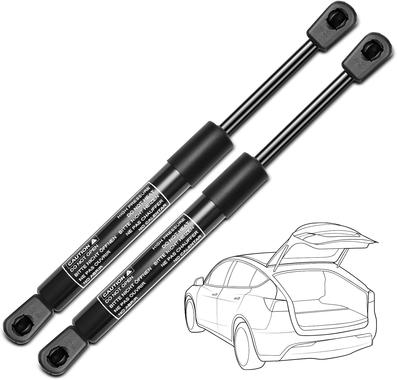 YHTAUTO 2PCS Rear Trunk Deck Lid Lift Supports Gas Struts Replacement for 2006-2015 Mazda MX-5 Miata Convertible With Retractable Hardtop