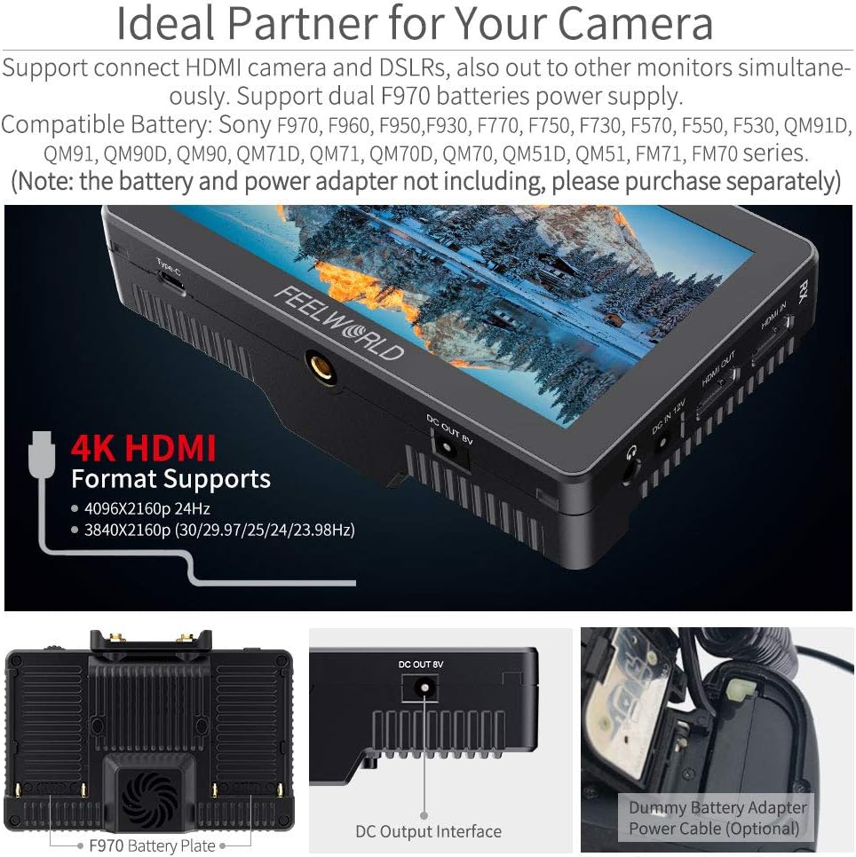 FEELWORLD FT6 FR6 HDMI Ports and DC Output
