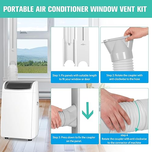 Miniatura 4 de Kit de ventilación de aire acondicionado portátil con manguera de escape de 5.1 pulgadas de diámetro, manguera de escape ajustable de 59 pulgadas de