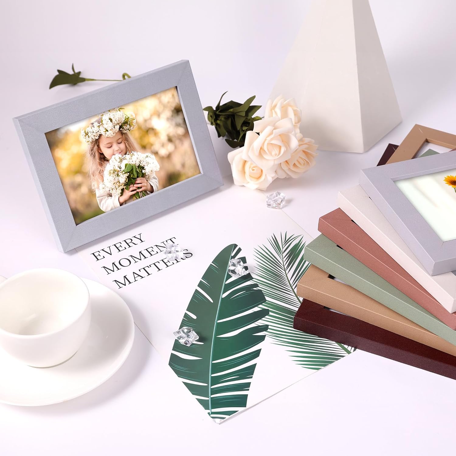 Funtopia Picture Frames, 10 Pack Picture Frames Collage Wall Decor, Gallery Wall Frame Set for Wall or Tabletop Display, Multi-size with 8x10, 5x7, 4x6 Family Photo Frames