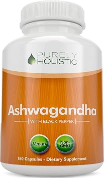 Ashwagandha Extra Strength 1300MG Organic Root, Stress & Relaxation Support