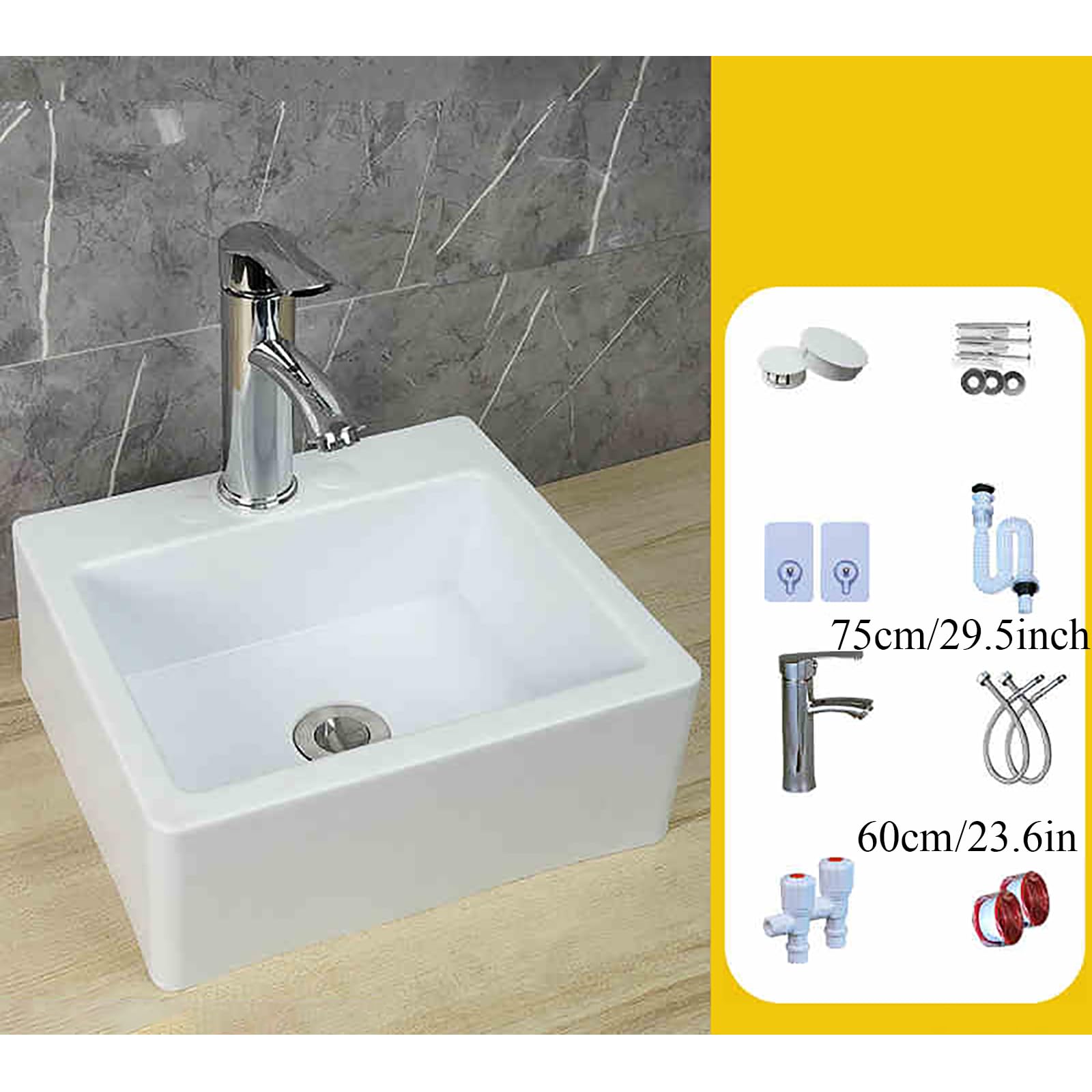 Soporte para escobilla de inodoro de 33,5 x 29 x 13 cm, elegante polipropileno para almacenamiento de baño, diseño compacto para inodoro y fácil de limpiar, accesorio de baño moderno