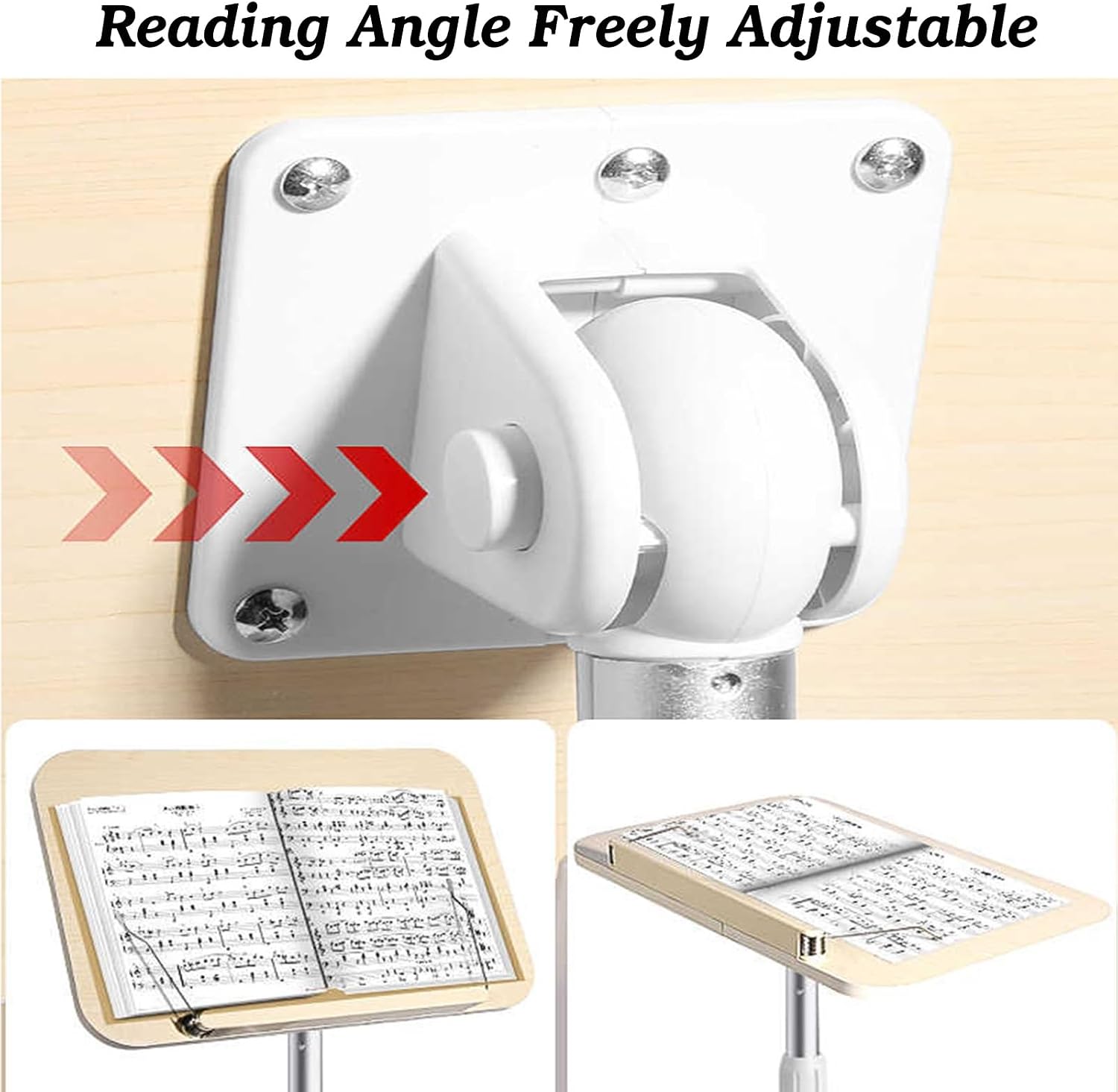 Floor-Standing Reading Stand with Extendable and Height-Adjustable Bookshelf Tablet with Book Clips, Suitable for Recipes, Laptops and Sheet Music(Color 2,H60-110CM)