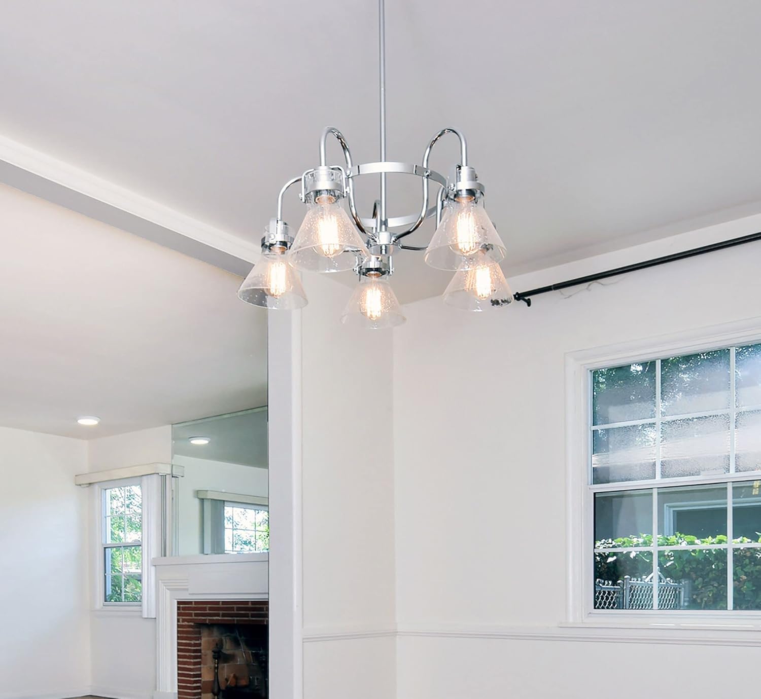 Maxim Seafarer-Five Light Chandelier-23.75 Inches Wide by 10.75 inches high-Oil Rubbed Bronze Finish-Clear Seedy Glass Color