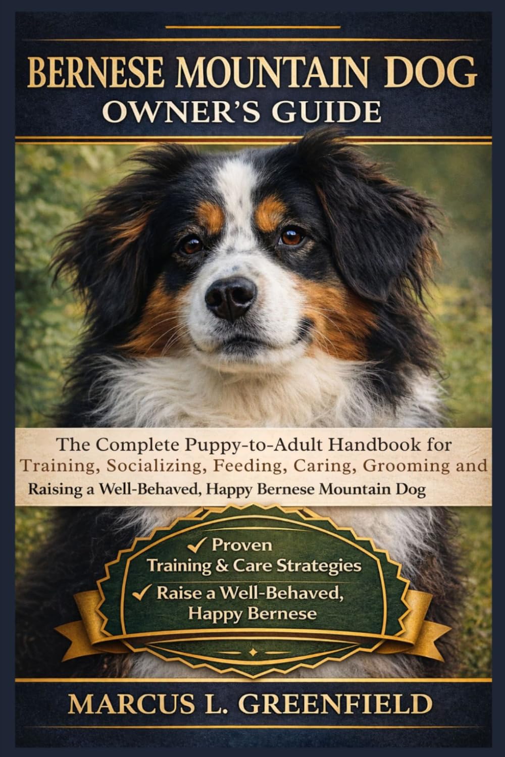 BERNESE MOUNTAIN DOG OWNER’S GUIDE: The Complete Puppy-to-Adult Handbook for Training, Socializing, Feeding, Caring, Grooming and Raising a Well-Behaved, Happy Bernese Mountain Dog