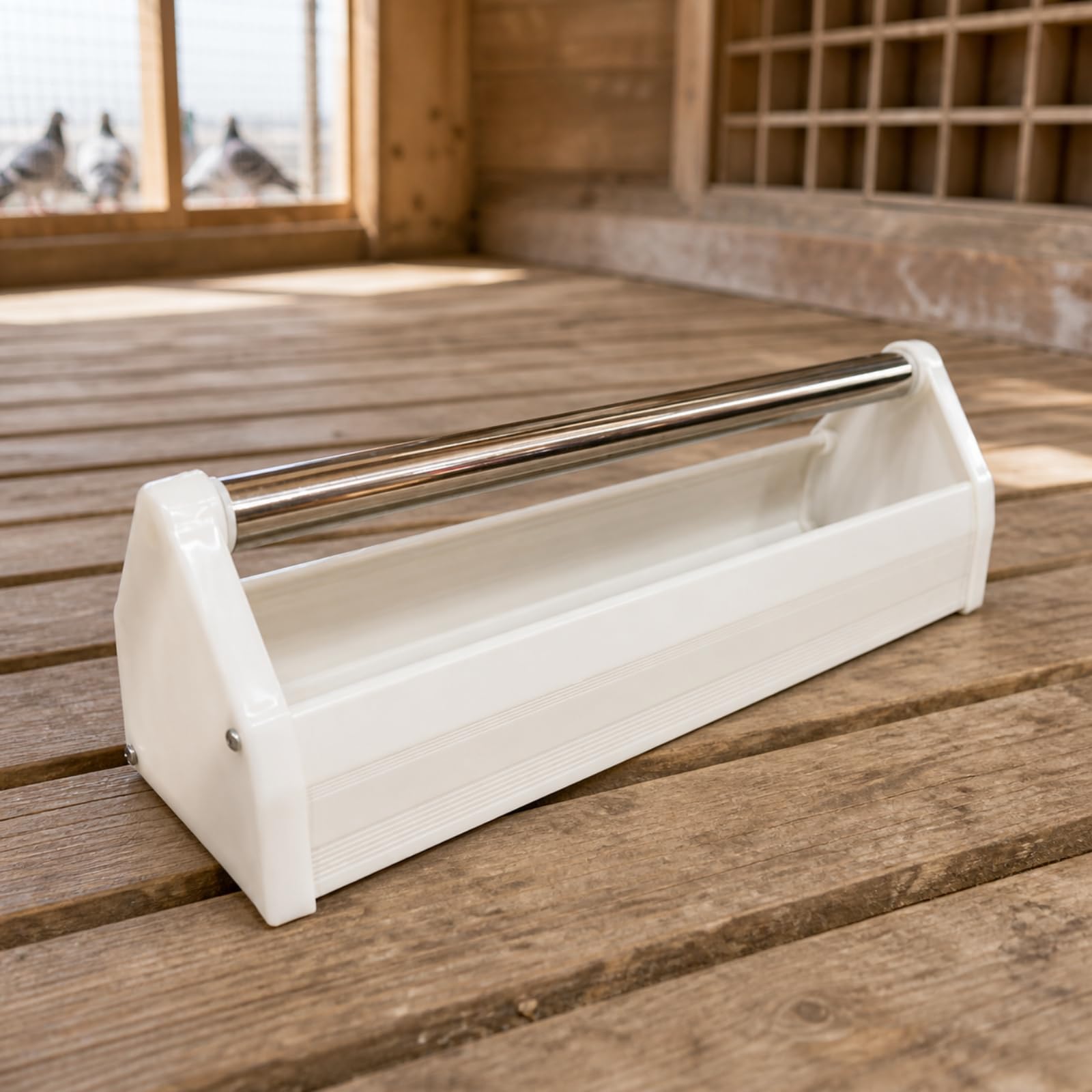 KESOTO Mangiatoia con in Acciaio Inox Duratura Pratica per Piccionaie, 100cm