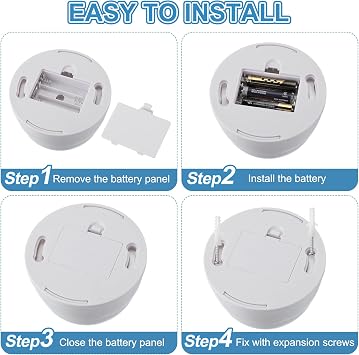 PATIKIL Fake Security Camera, 4Pcs Dummy Dome Cameras with Flashing Red LED Light/Screw/Cover for Indoor & Outdoor Home Business, White