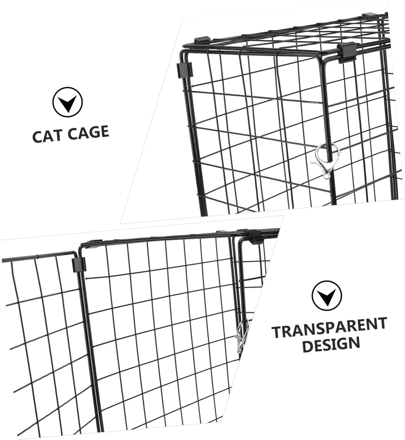 Folding Pet Car Cage Cat Kennel Cat Carrier Supplies Iron Pet Cage Enclosure for Under
