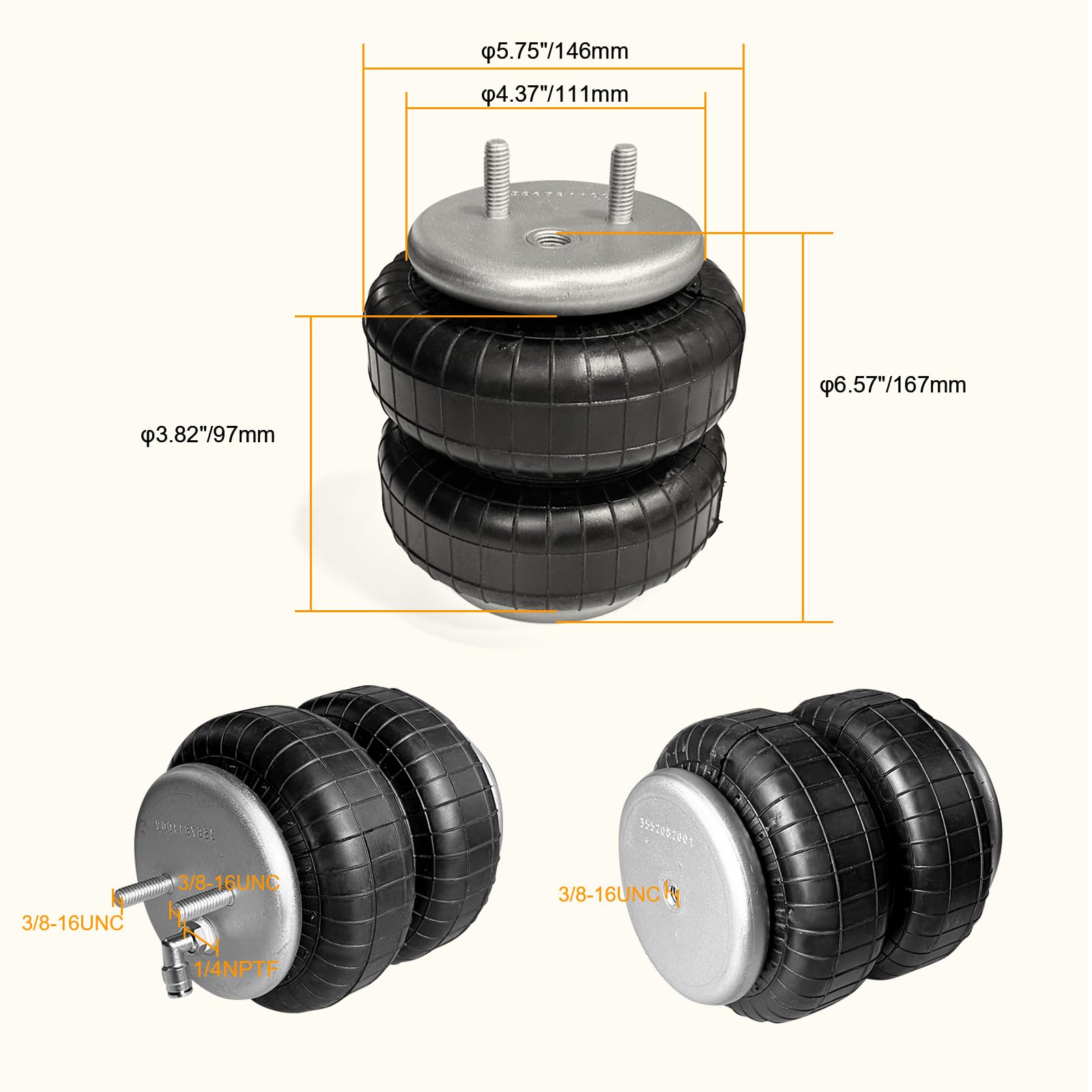 Snapklik.com : MILLISEC Air Spring Bags Suspension Kit Compatible