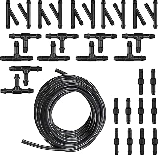 30 PCS Car Windshield Washer Hose Kit, 4M/13Ft Cleaning Hose with 30 Hose Connectors, Universal Windshield Repair Kit, for Most Cars (Black)