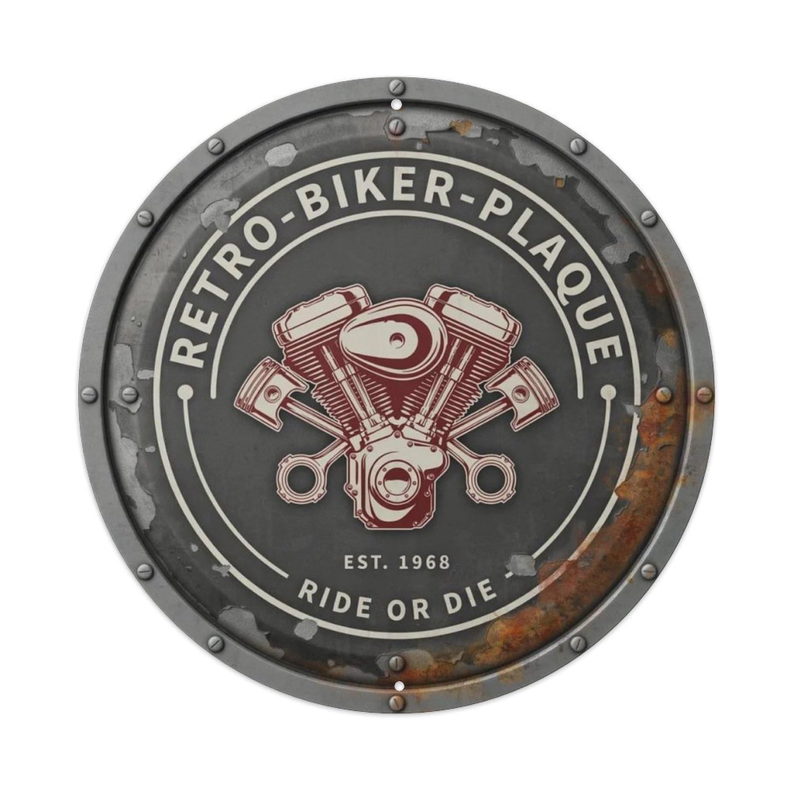 Retro-Biker-Plaque Metal Tin Sign Plaque