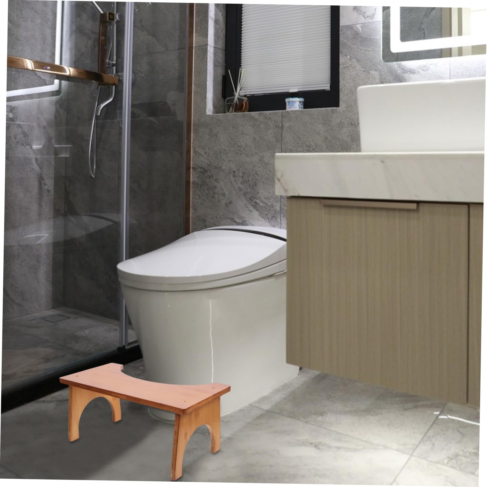 PACKOVE Sgabello per Wc Antiscivolo Sgabello da Bagno Sedia per Doccia Piedi per Casa