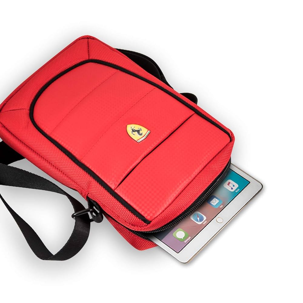 フェラーリ❗️肩かけバッグ Ferrari フェラーリ バッグ ロゴ ハンドバッグ かばん チャック