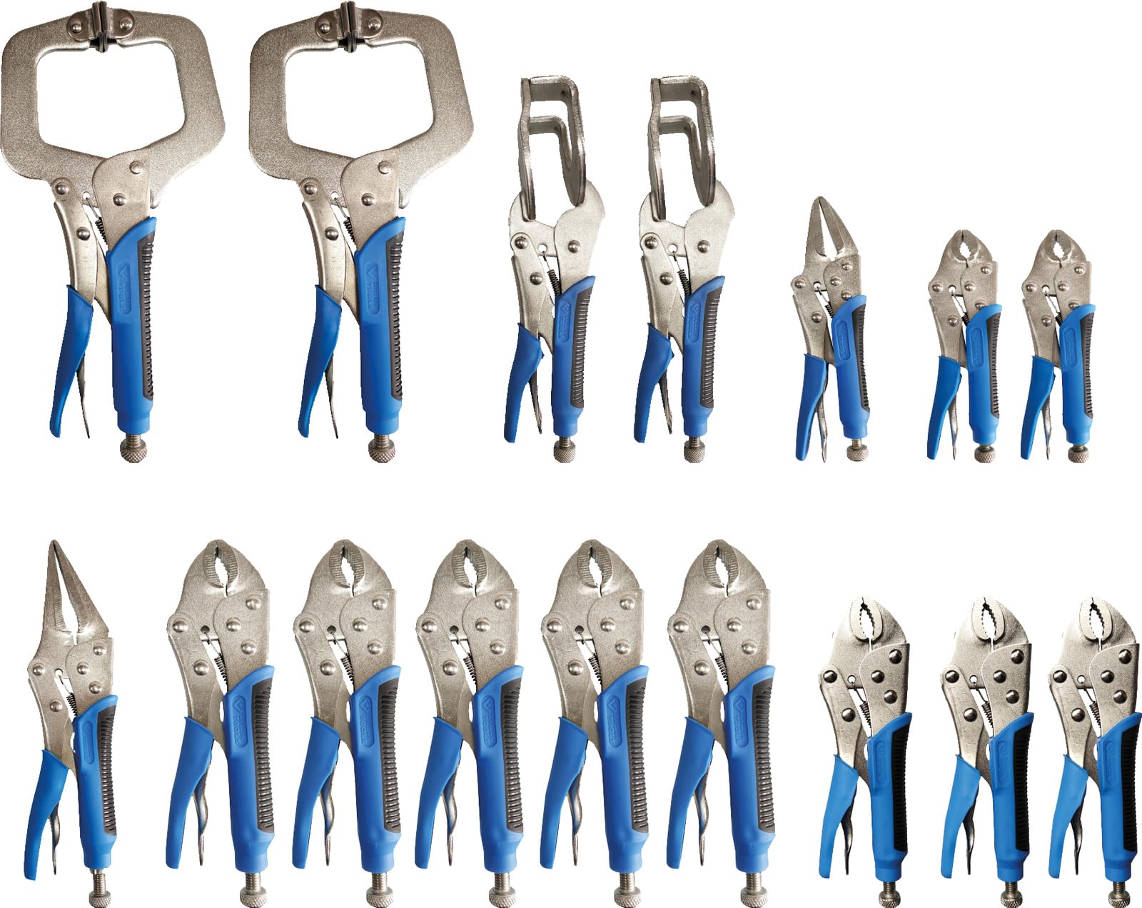 BRILLIANT TOOLS BT065016 Szczypce do regulacji / Szczypce do chwytania, 16-szt. [Powered by KS TOOLS]