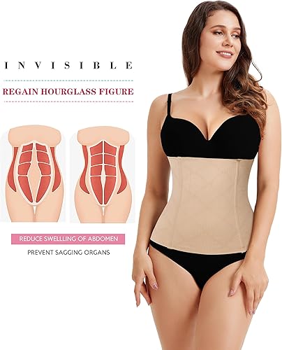 Miniatura 3 de LODAY Cinturón de recuperación posparto 2 en 1, las envolturas corporales funcionan para tensar la piel suelta