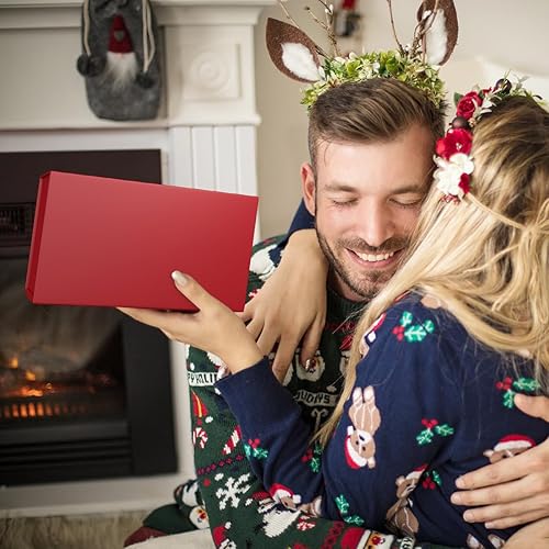 Miniatura 6 de Caja de regalo de 12 x 6 x 4 pulgadas con tapa de cierre magnético, cajas de regalo para regalos, caja de regalo de dama de honor, bonita caja de