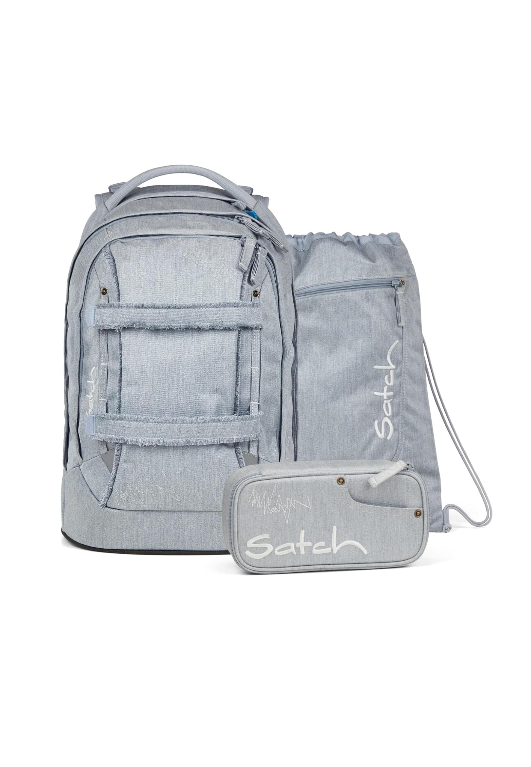 satch Pack Schulrucksack Set 3-teilig Washed Blue Special Edition
