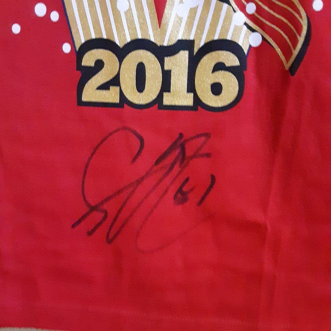 直筆サイン入り】鈴木誠也2016優勝記念Tシャツ神ってる時代の51番