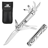 Mossy Oak 12-in-1 Multitool Pocket Knife with Pouch&comma; Stainless Steel Multitool Knife with Clip&comma; Survival Tools with Scissors&comma; Bottle Opener&comma; Wire Stripper&comma; Glass Breaker&comma; Screwdriver