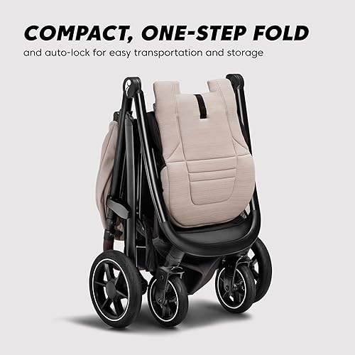 Miniatura 3 de Baby Jogger City Mini Air - Cochecito ligero color negro intenso, asiento ajustable con suspensión de ruedas todo terreno con soporte de