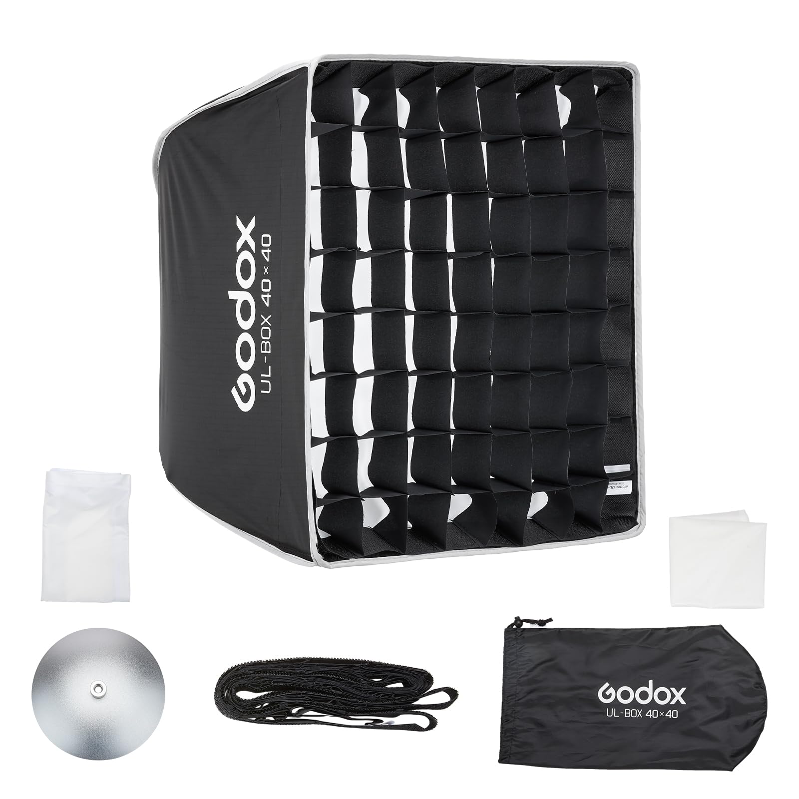 Godox UL-Box 40x40 centimetri / 16x16 pollici Ombrello Softbox a rilascio rapido - Softbox quadrato con diffusori e configurazione rapida, compatibile con il supporto Bowens