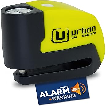 Urban Security Brake Disc Lock Alarm 120 dB Warning Diameter 6 mm Metallic Universal Moto and Scooter.