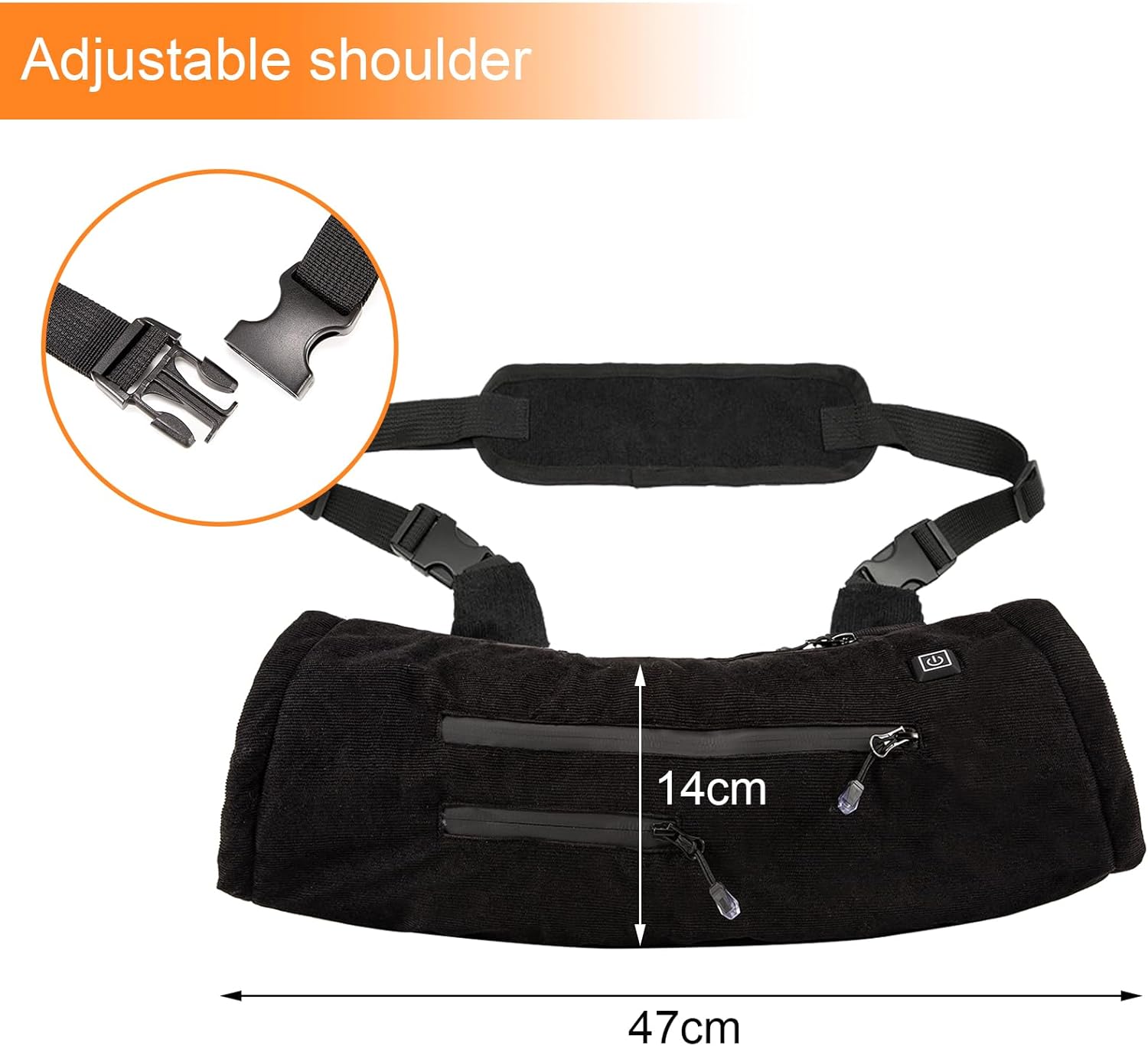 Heated hand muff with multiple pockets