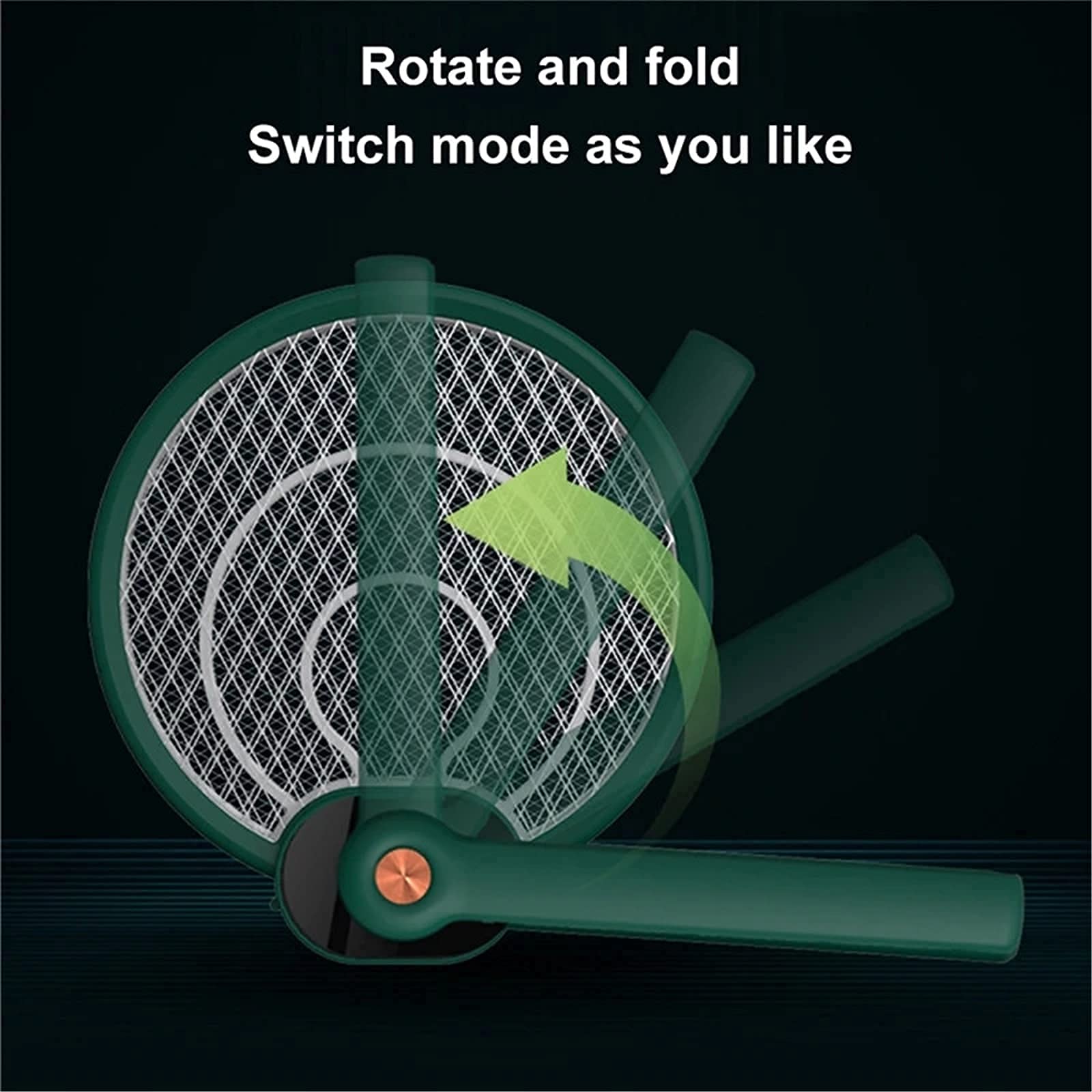 MU Swatter Eléctrico de Mosquitos, Botas Eléctricas Plegables de Mosca, Repelente de Os, Trampa de Os Interiores Y Exteriores, Trampa de Os,Azul,un Tamaño