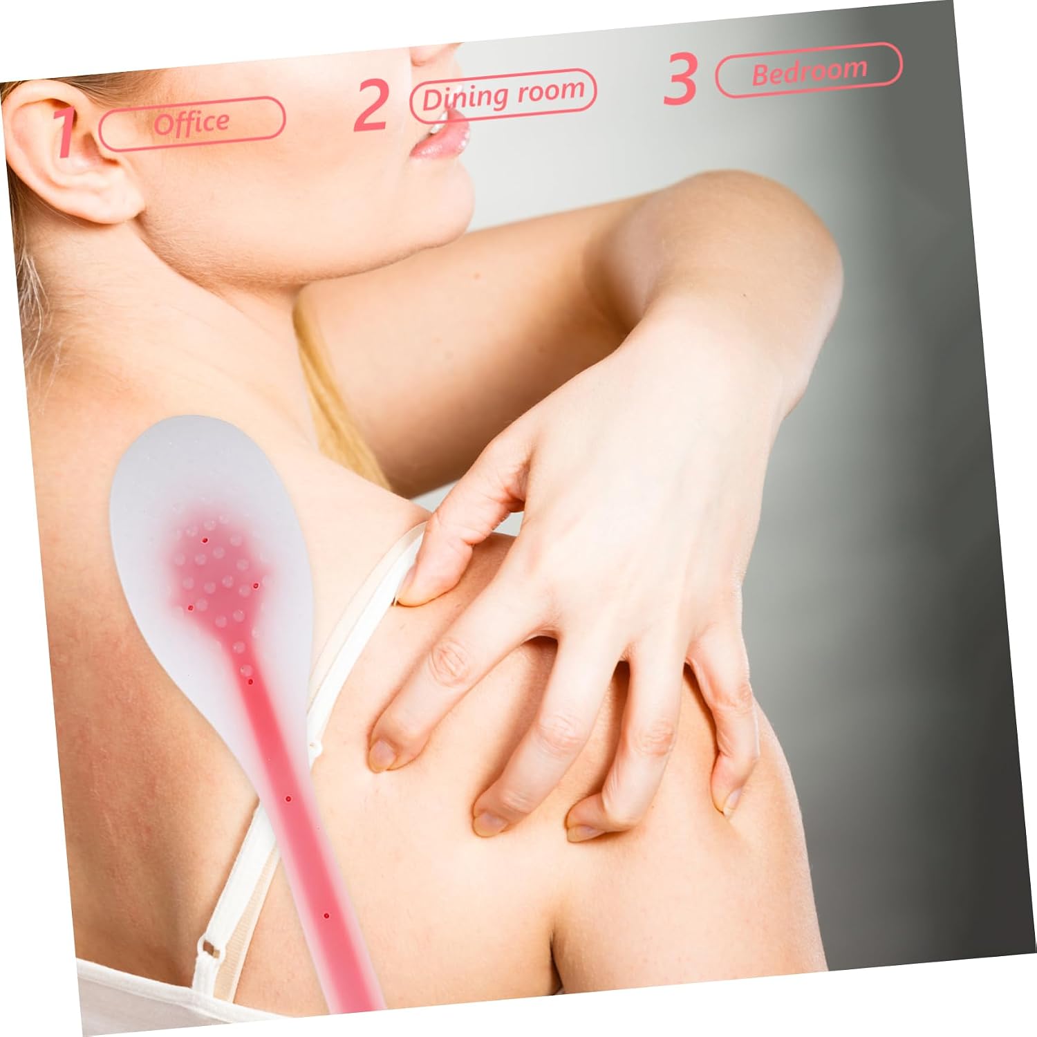 Back Wash Tool Lotion Applicator Exfoliating Handle Travel-Size for Skincare
