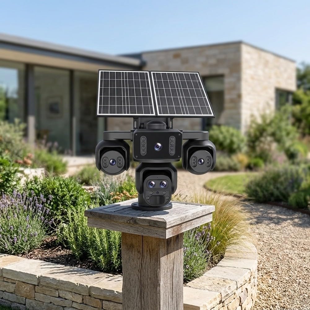 Telecamera esterna wireless 20MP ABS resistente alle intemperie | Nessun WiFi richiesto, utilizza la scheda SIM 4G LTE, ideale per aziende agricole remote, funziona ovunque con il segnale