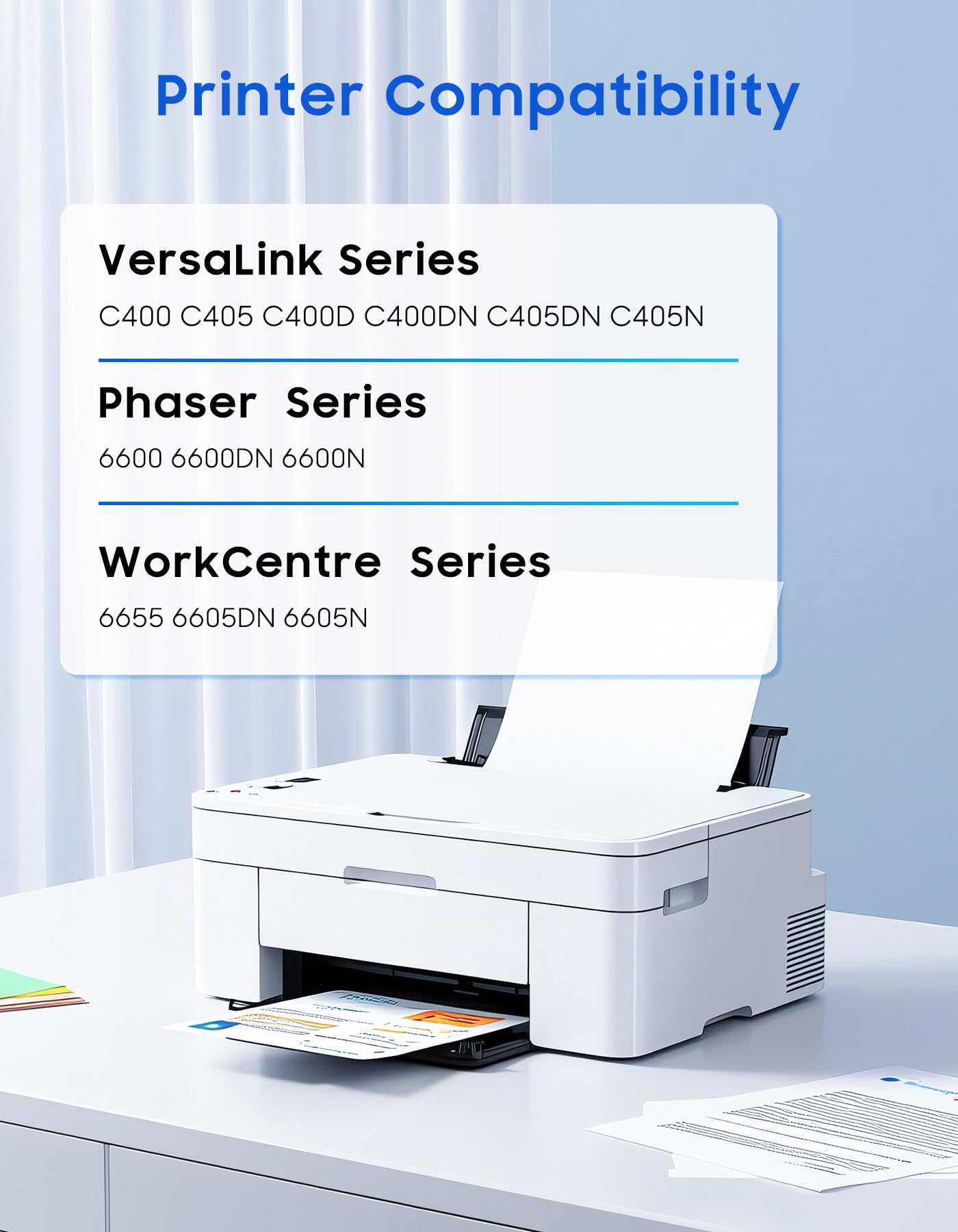 Versalink C400 C405 zestaw wkładów perkusyjnych zamiennik do Xerox 108R01121 jednostka obrazująca do Phaser 6600 Versalink C400 C405 WorkCentre 6655 6605 jednostka bębna do drukarki czarny