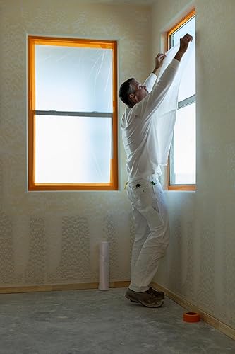 Miniatura 7 de FrogTape Cinta de pintor naranja de grado profesional para aplicaciones interiores y exteriores, rollo de 1.41 pulgadas x 60 yardas, paquete de 4