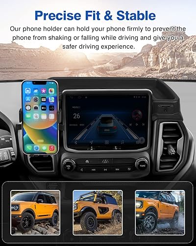 Miniatura 4 de Autorder Soporte de teléfono para Ford Bronco 2021 2022 2023 2024 Accesorios deportivos consola central organizador de tablero con soporte para