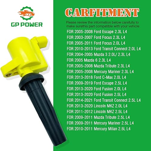 Miniatura 4 de BOBINA DE ENCENDIDO DG507 FD505 UF621 JUEGO DE 4 CONPAITBLE CON FORD Escape Focus C-Max Escape Fusion Transit Connect Mazda 3 6 Mercury Mariner