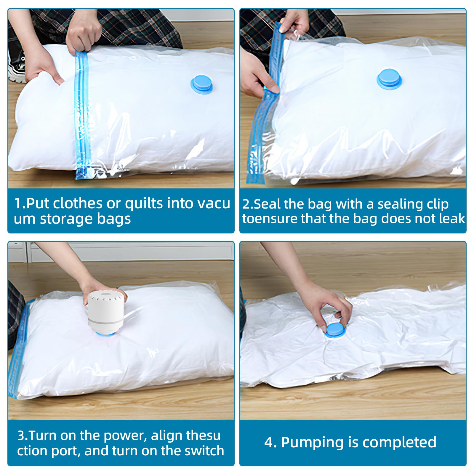 Pompe à Vide électrique Portable 55W Pour Sacs Sous Vide - Puissance D'aspiration 4.2 KPa, Compacte