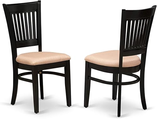 Miniatura 4 de East West Furniture NOVA3-BLK-C - Juego de mesa de comedor de 3 piezas contiene una mesa de comedor rectangular con hojas de mariposa y 2 sillas