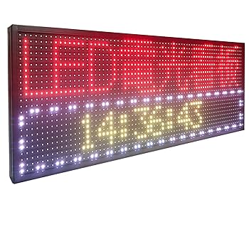 看板　電光掲示板　電光看板　リモコン付き実働！両側点灯！ 動作確認済み！ Amazon.co.jp: カラー 電光掲示板 100*36cm LED看板 高輝度 RGB