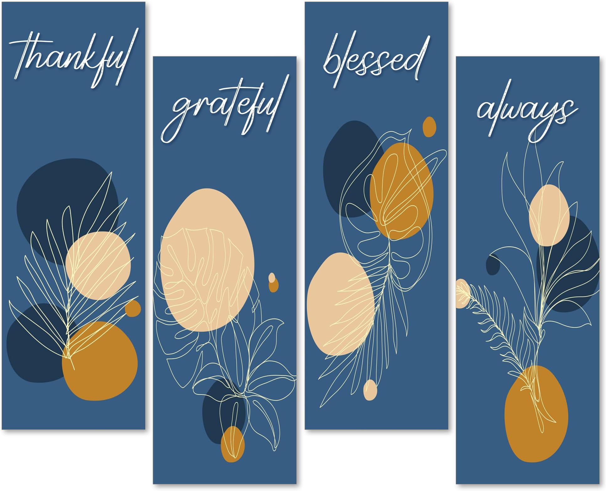 Birch & Co. Wall Decor for Living Room & Bedroom - Rigid Eco-Friendly Recycled Board - Double Tape Wall Art, Bluebloom